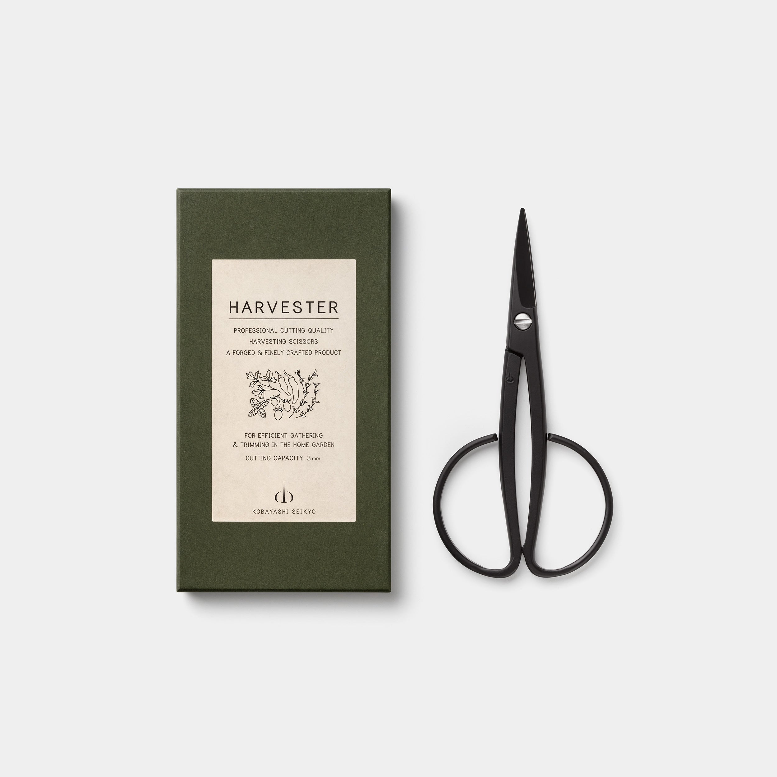 Kobayashi Harvester Scissors from Top with Box
