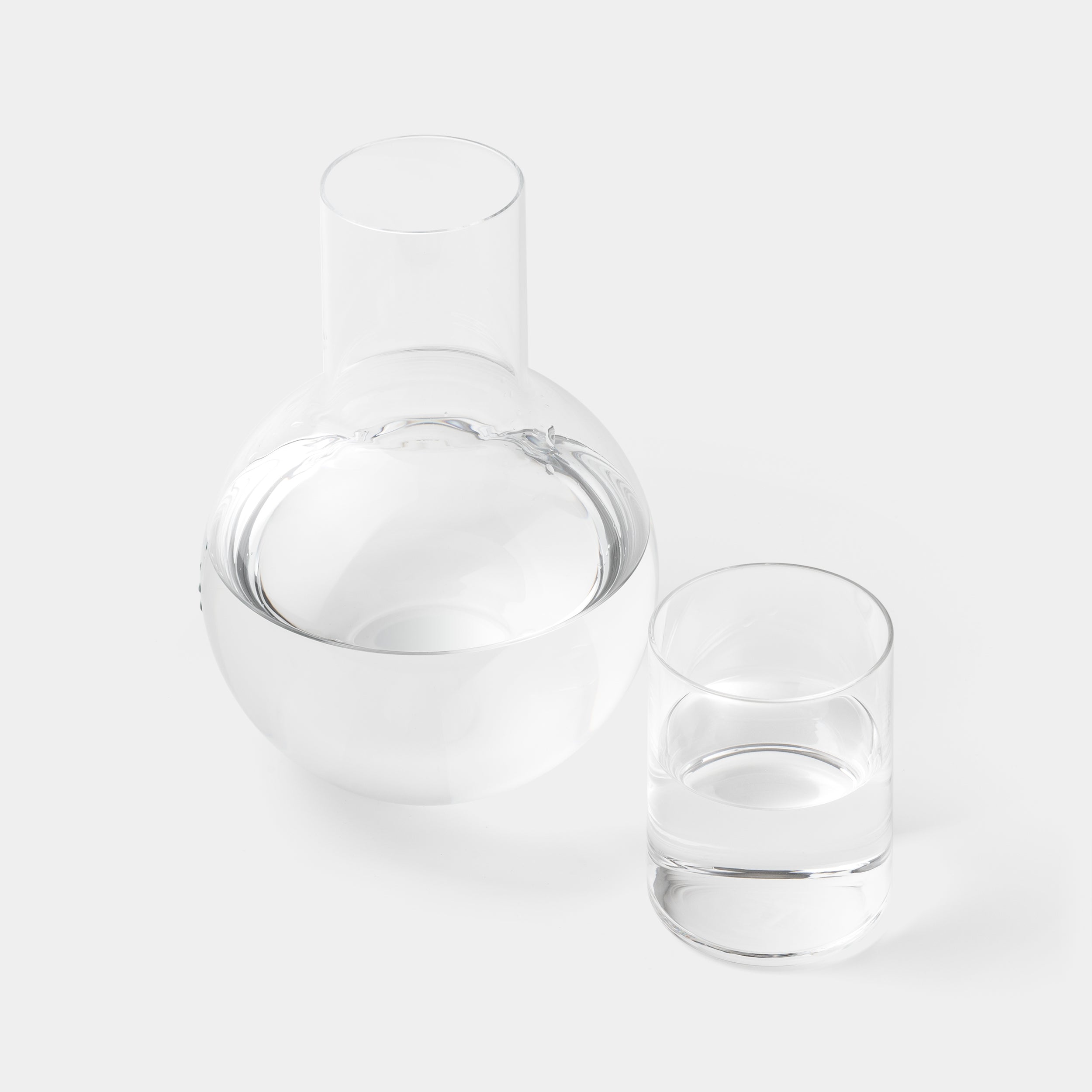 Anna Karlin Bedside Carafe angle glass on the side