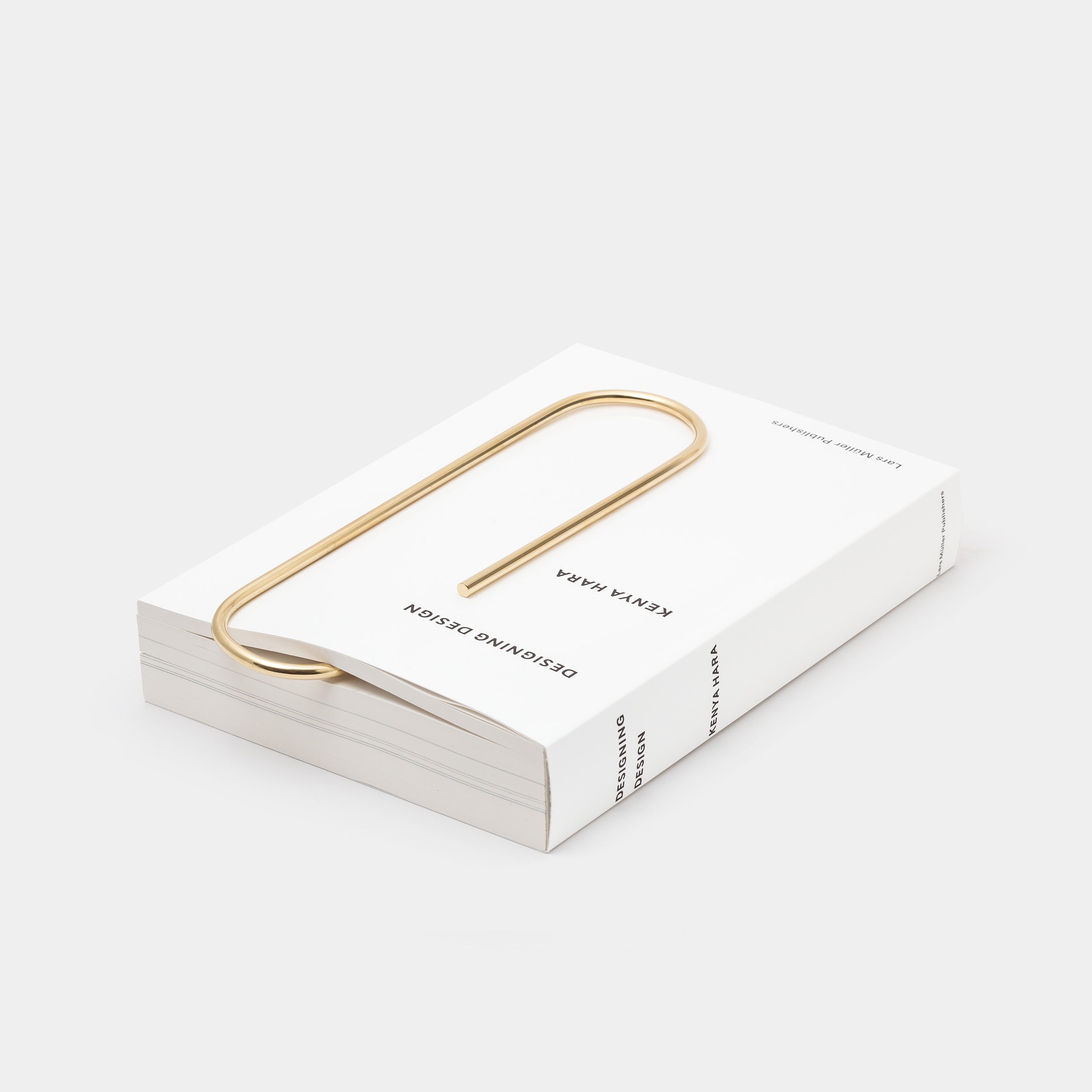 Carl Auböck Oversized Paperclip Brass with book