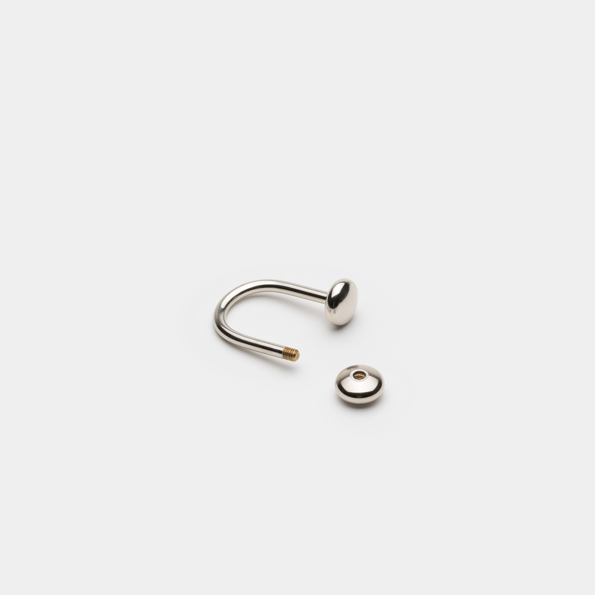 Carl Auböck "U” Keyring – Nicket-Plated Brass Open