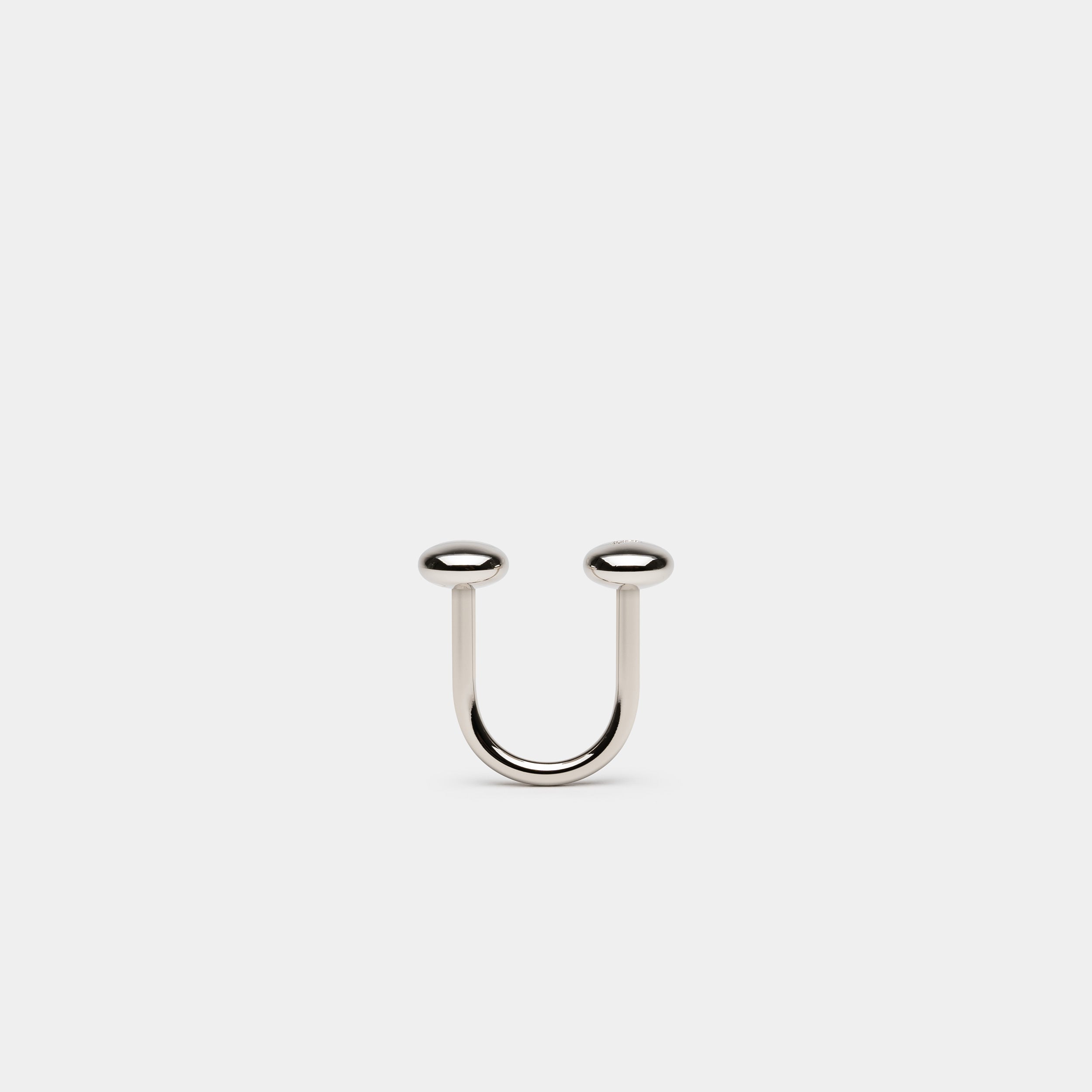 Carl Auböck "U” Keyring – Nickel-Plated Brass