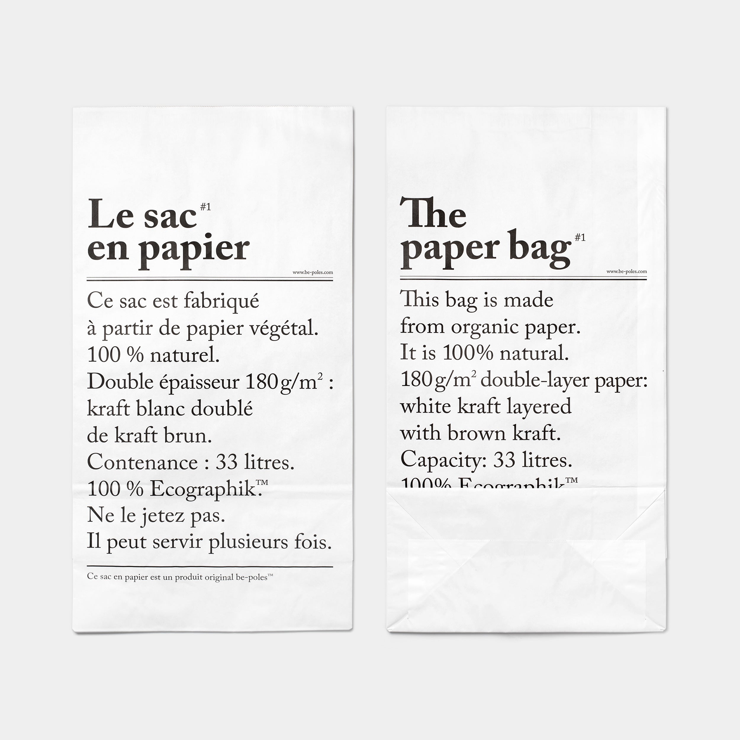 Collection L’Article Paper Bag Large top front and back