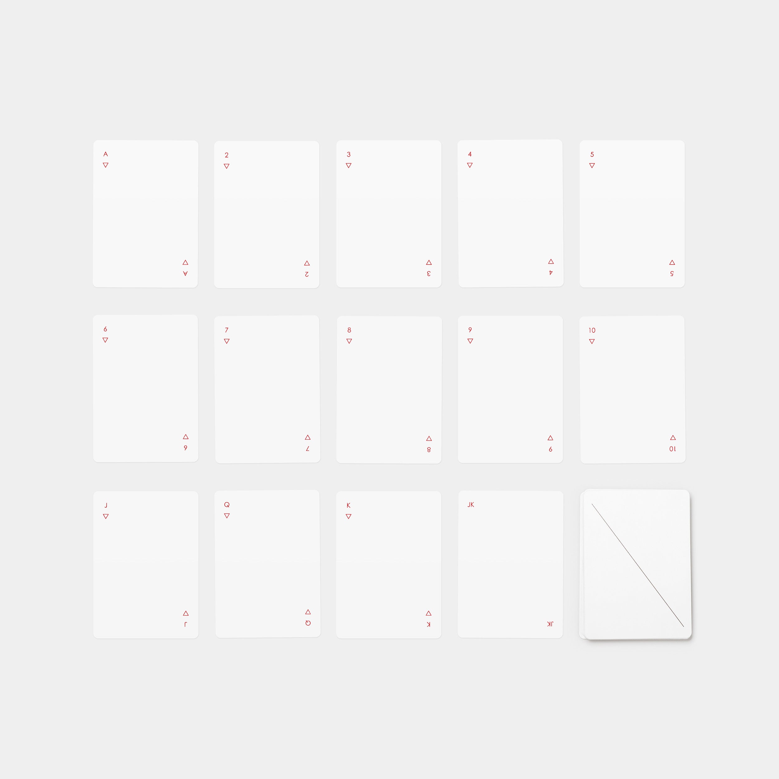 Minim Playing Cards White lineup