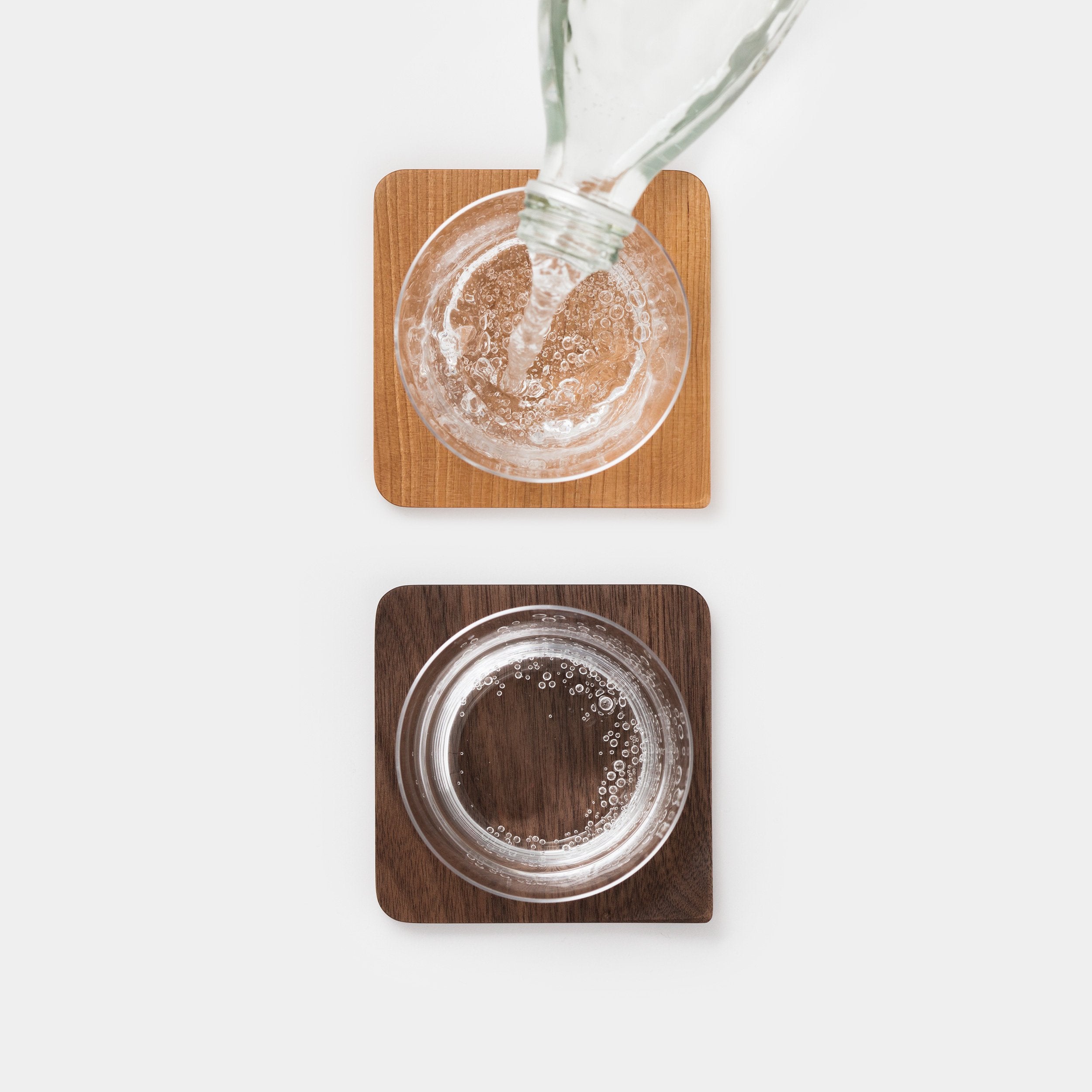 Mogu-Kagu Coasters Cherry and Walnut