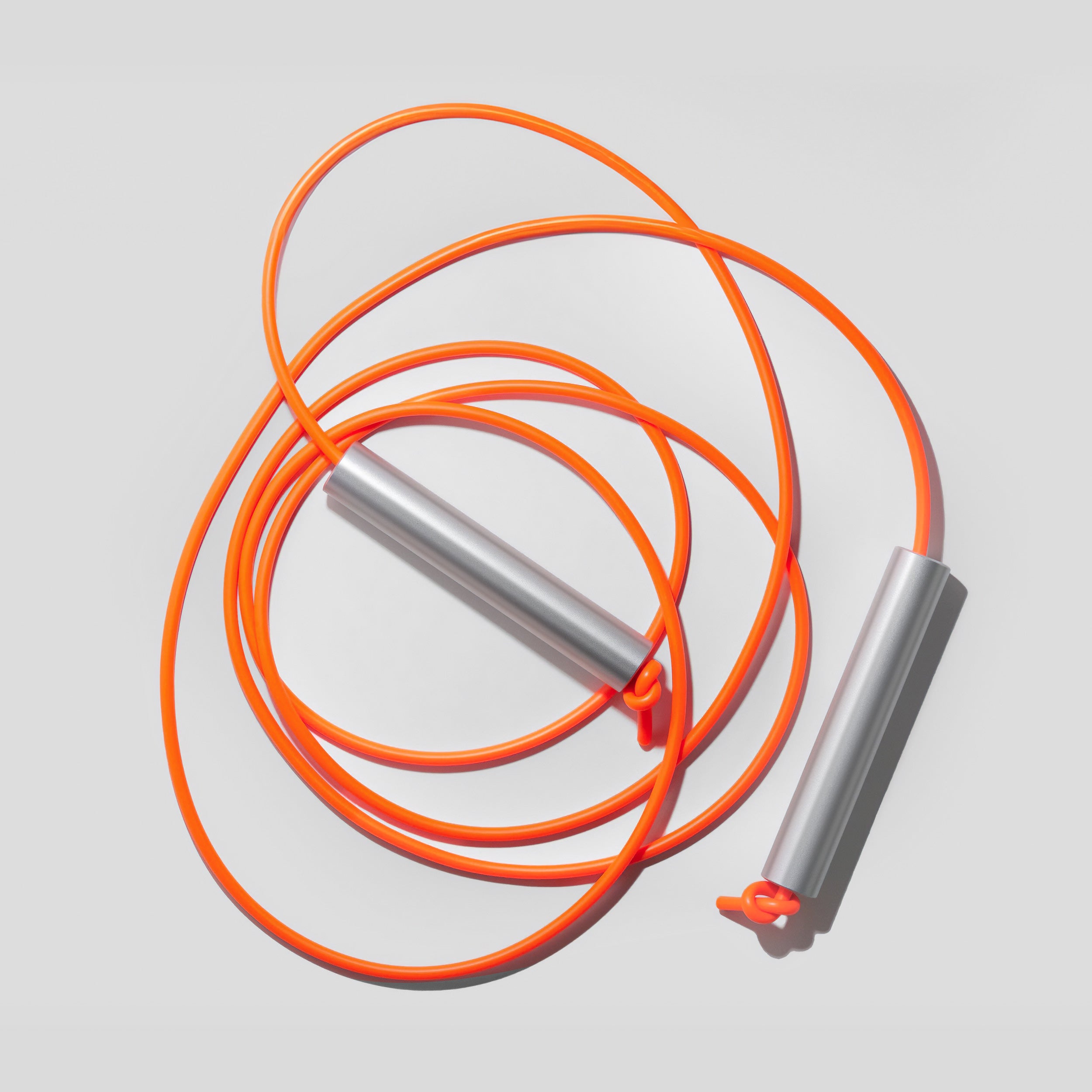 Forever Jump Rope Raw Aluminum with Orange PVC Cord