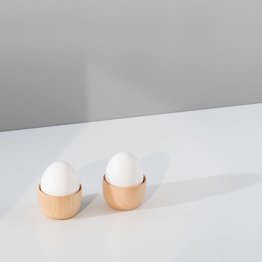 Cara Wood Breakfast Set Egg Holder