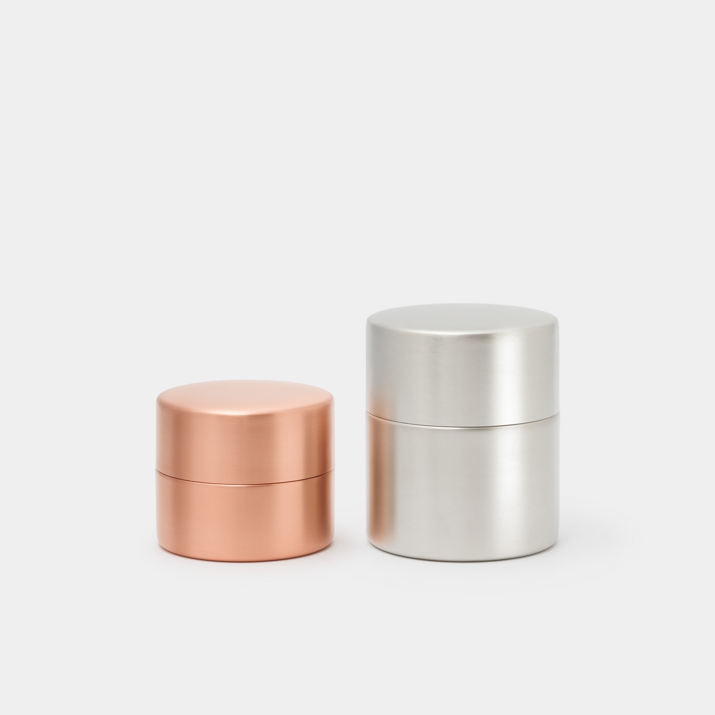 Azmaya Canister Copper Small and Tin-Plated Copper Medium