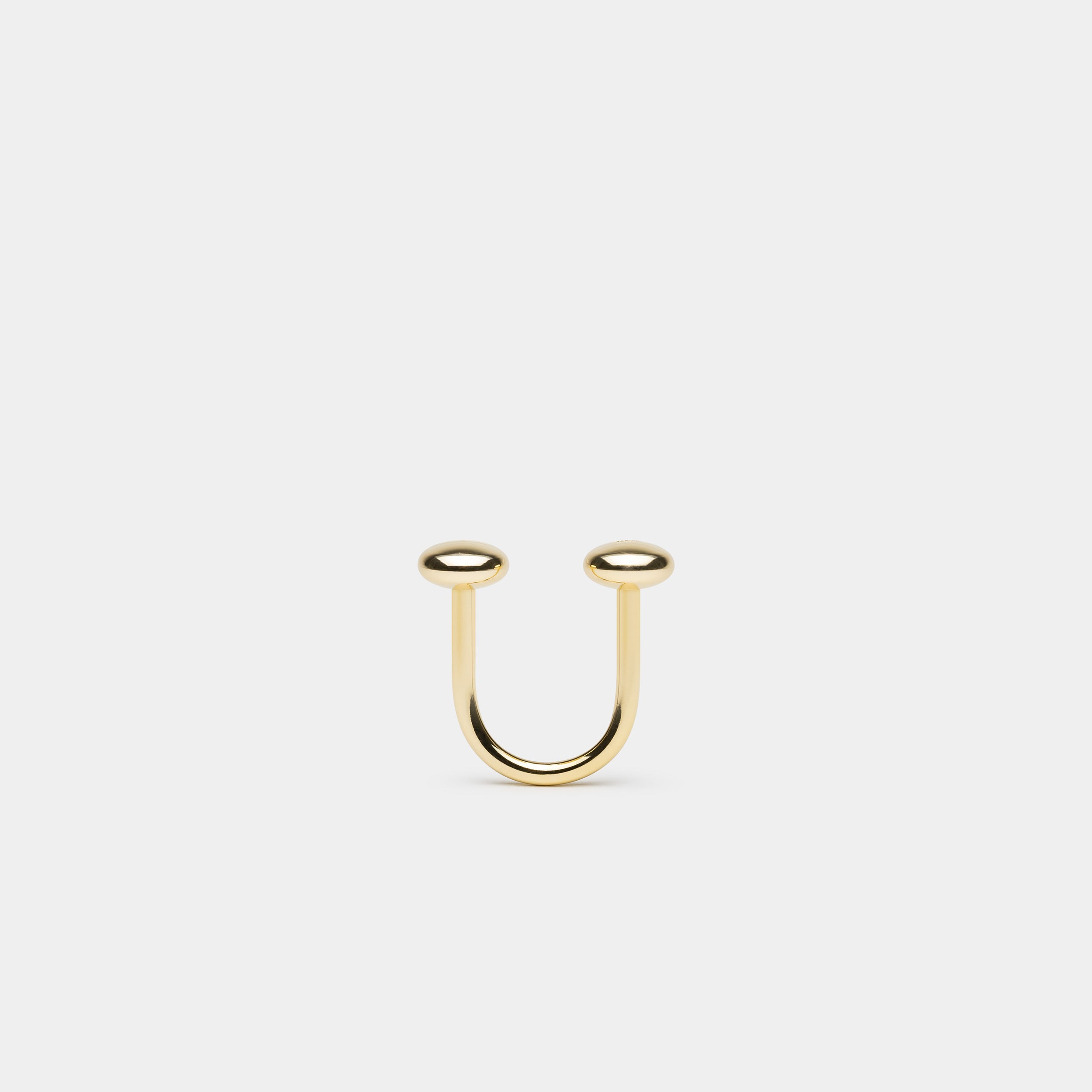 Carl Auböck "U” Keyring – Polished Brass