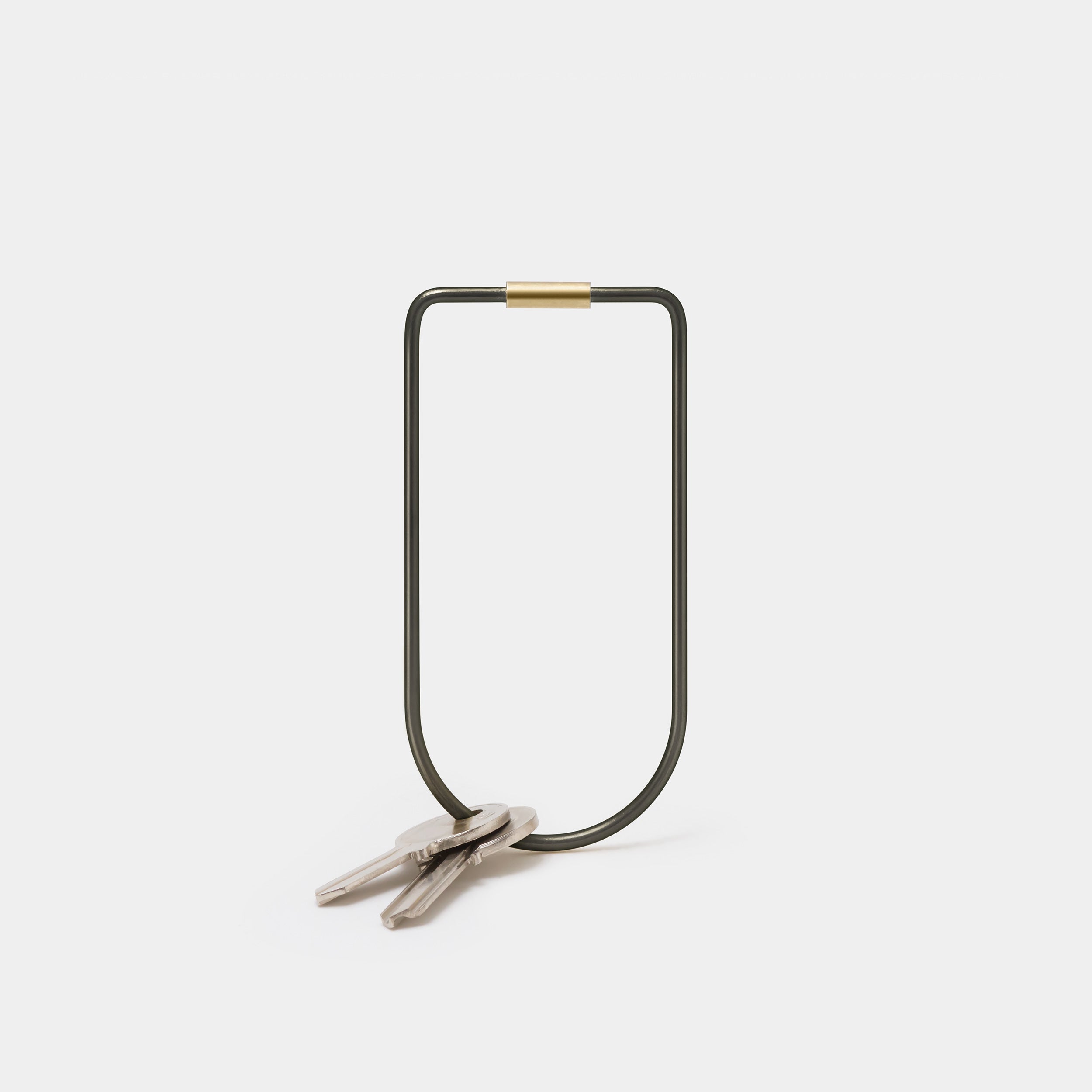 Stacked Interlochen Dimensional Brass Key Ring