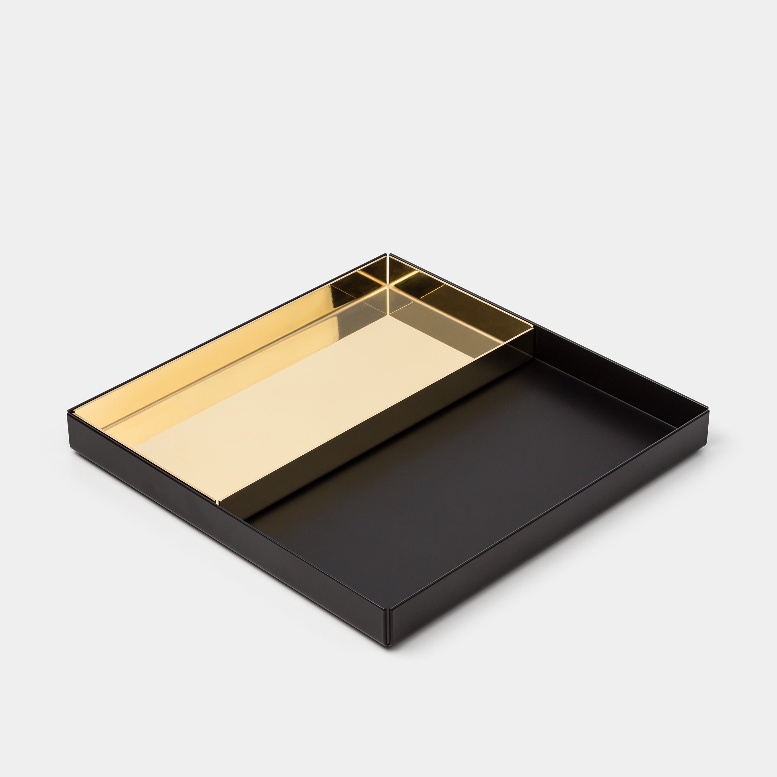 E15 Ito Tray Large Black with Small Brass
