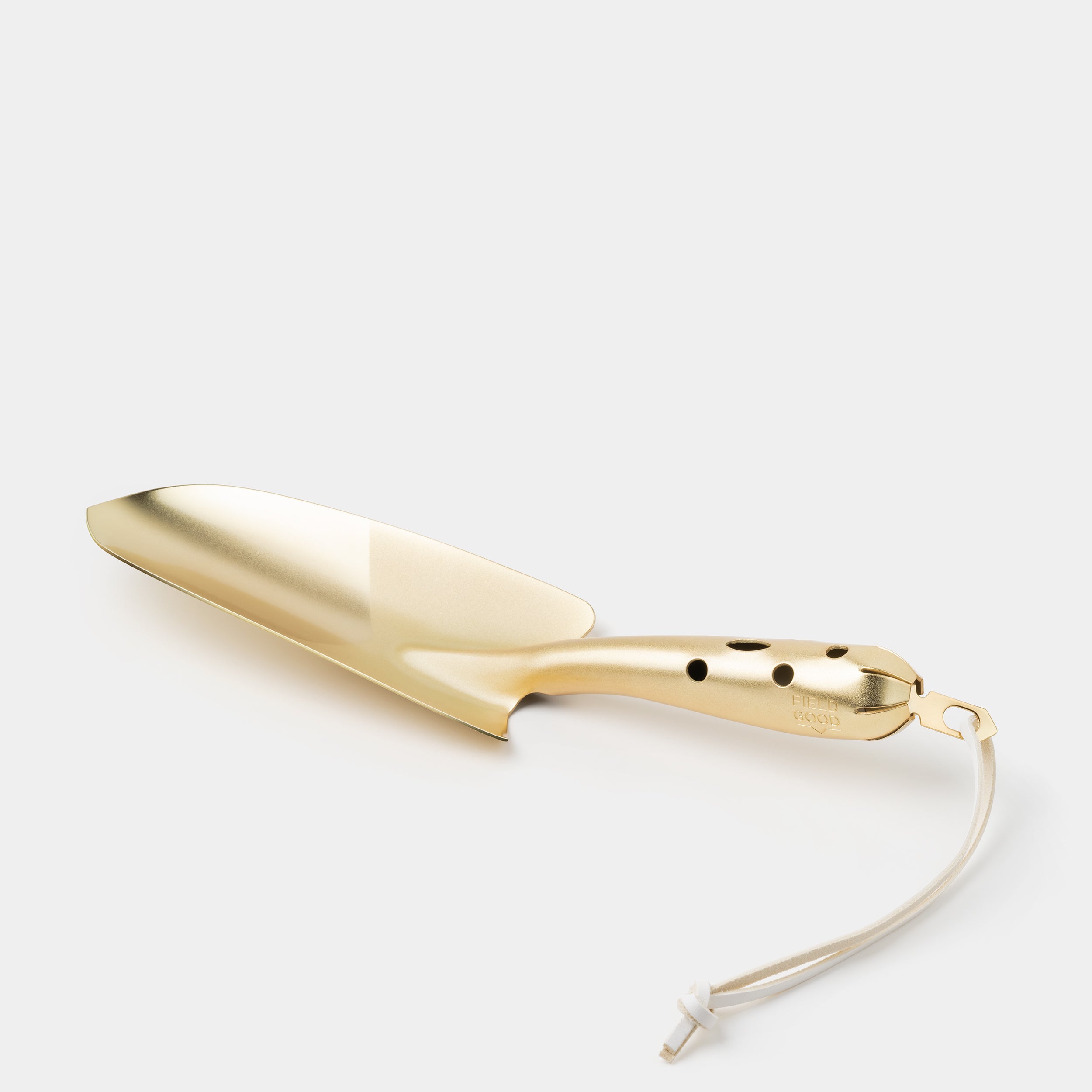 field good trowel in gold angle
