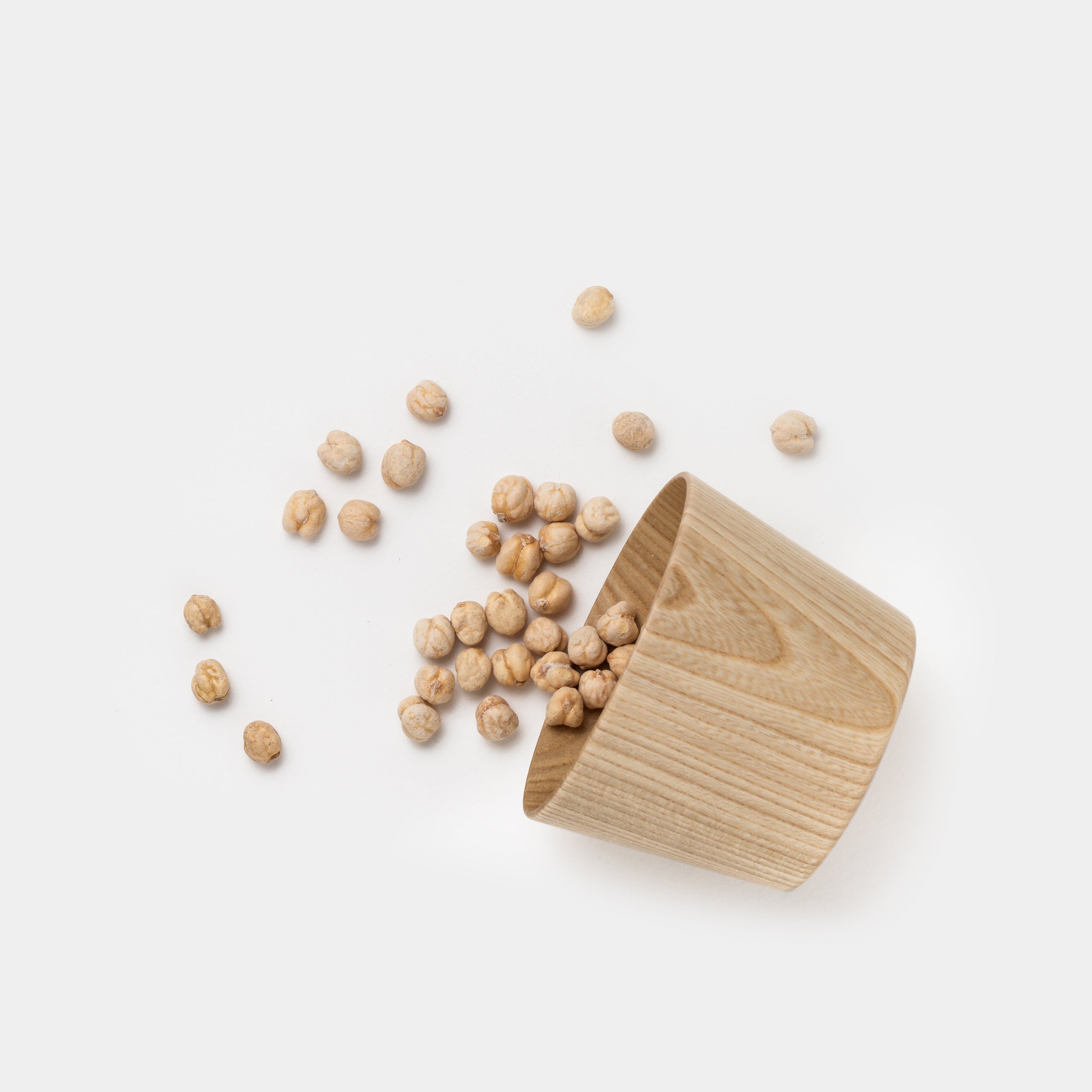 Kami Wood Cup Bowl with chickpeas