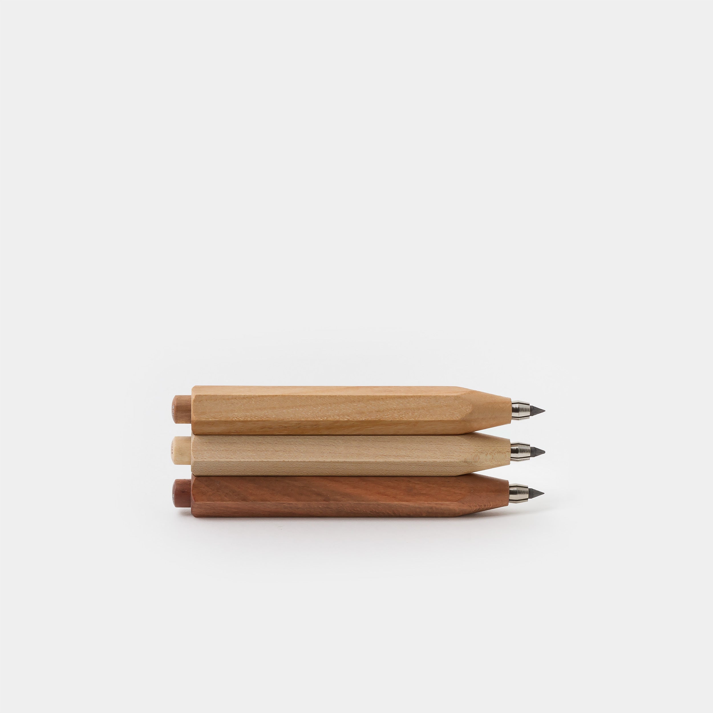 Wörther Hexagonal Wood Mechanical Pencils Cherry Maple Plum